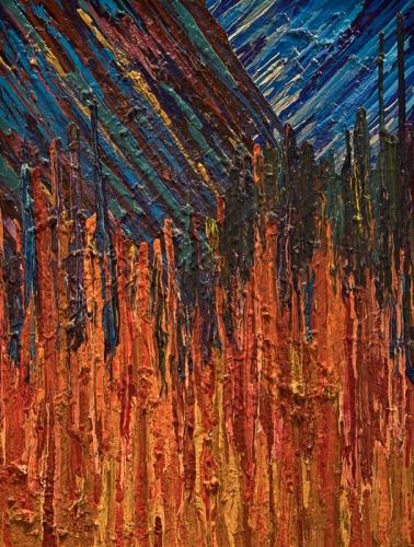 Neera Dahiya, Two People, 2007, acrylic on canvas, 40 x 30 in.