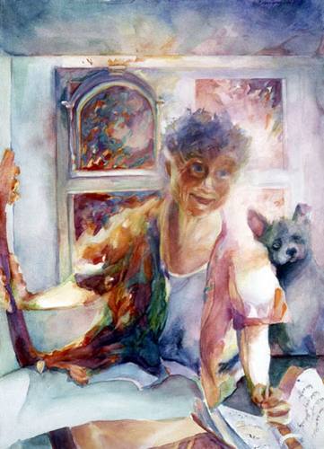 Singing Off Key Out My Studio Window:  Birthday Self Series, by AOM subscriber Andrea Gomez. Art Opportunities Monthly lists art competitions, art shows, grants, fellowships, public art commissions and other sources of money for artists working in all media, styles and geographic locations.