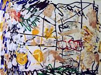 Elaine E. Jazzeee
                    Sampson, Stormy Weather, 2009, acrylic paint on
                    stretched canvas, 18 x 24 in.