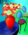 Nancy Stanchfield,
                  Dancing in the Green Salon, 2009, acrylic on canvas,
                  30 x 24 in.
