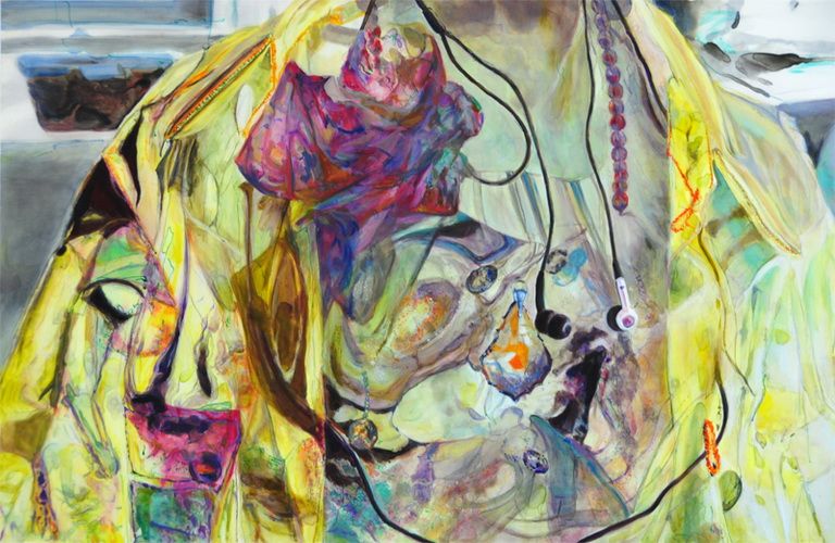 Hwei-Li Tsao Transparency, 2011, acrylic & oil
              on synthetic paper, 23 x 35 in.